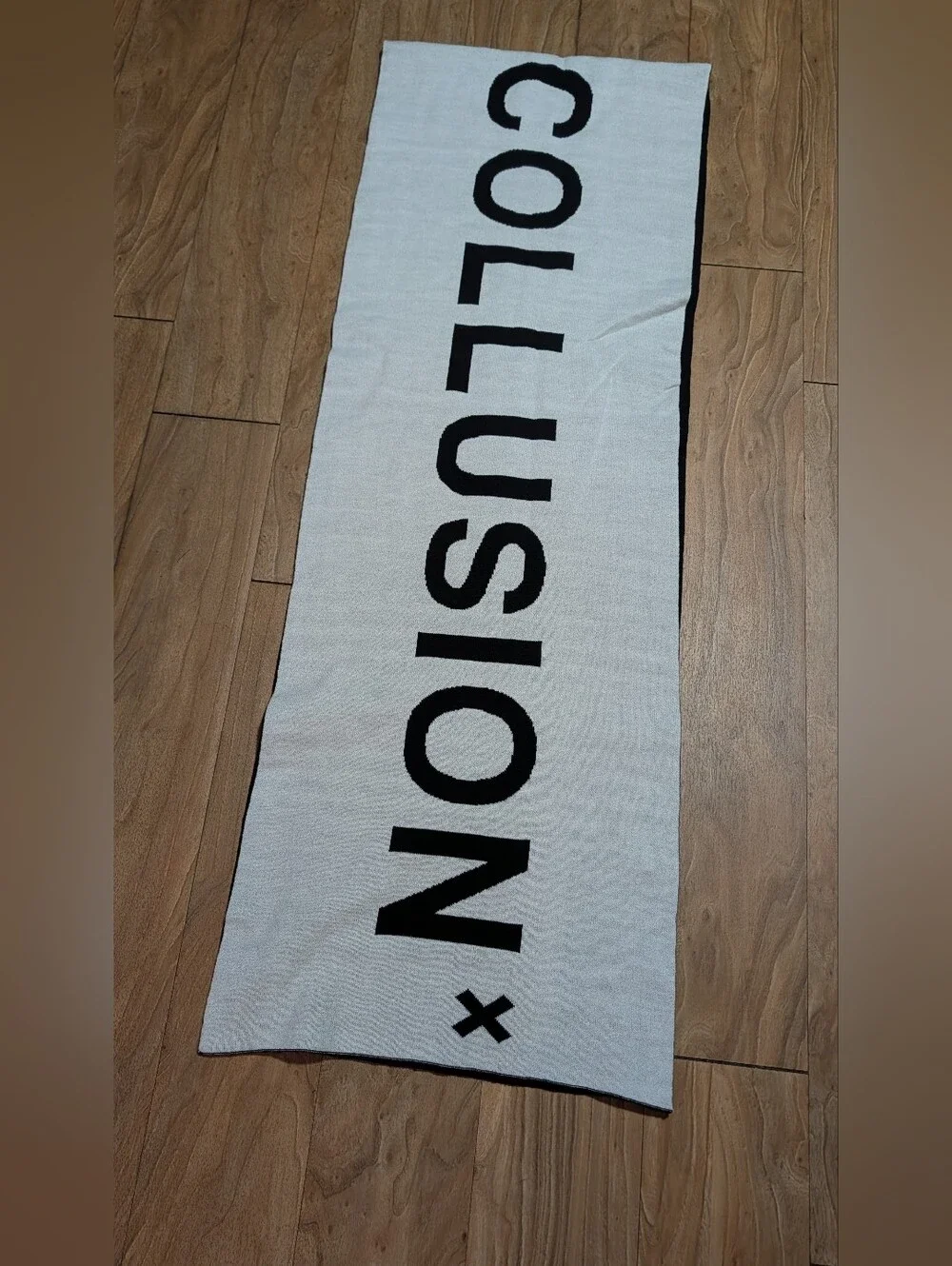 White and Black Logo Scarf